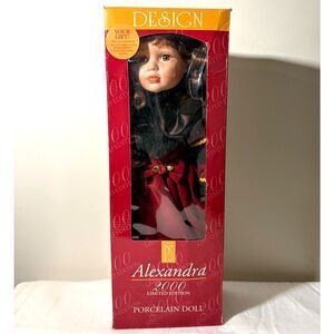 Design Alexandra 2000 Limited Edition Porcelain Doll In Box Vintage Collectible